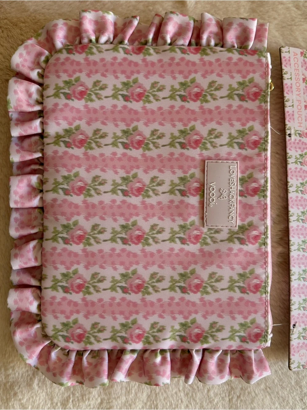 LoveShackFancy Kids Floral Backpack & Lunch Tote Set in Pink and White